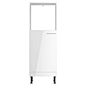 Optifit Geräteumbauschrank Optikomfort Rurik986 (L x B x H: 58,1 x 60 x 176,6 cm, Glanz Lack Weiß, Für Einbaubackofen und integrierbaren Kühlschrank) | BAUHAUS