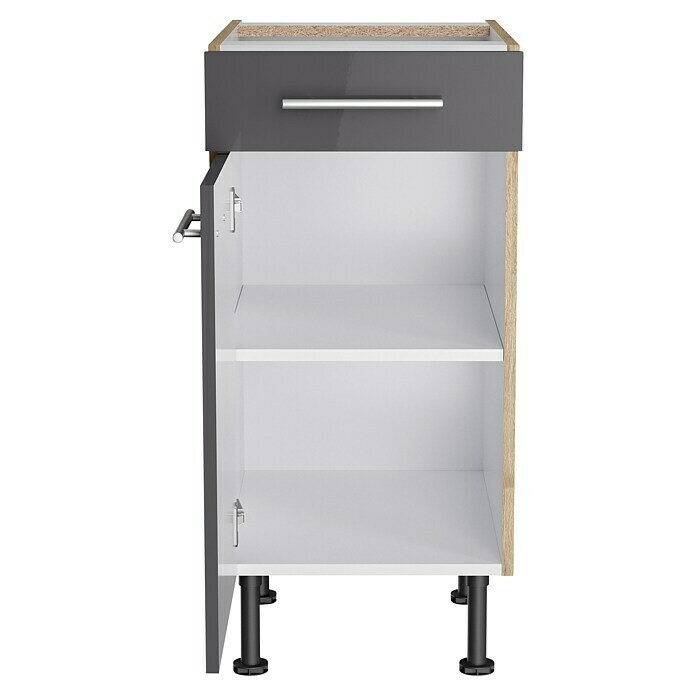 Optifit Unterschrank Jonte984 (L x B x H: 58,1 x 40 x 87 cm, Glanz Lack Anthrazit) | BAUHAUS