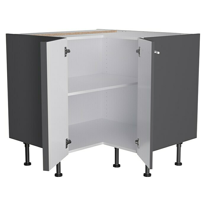 Optifit Eck-Unterschrank Ingvar420 (L x B x H: 58,1 x 90 x 87 cm, Anthrazit matt) | BAUHAUS