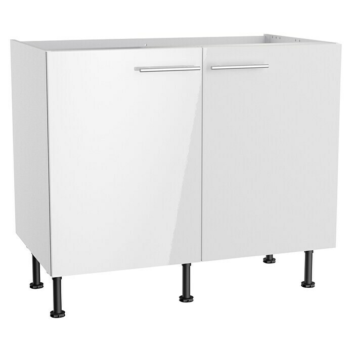 Optifit Spülenunterschrank Optikomfort Rurik986 (L x B x H: 58,1 x 100 x 87 cm, Glanz Lack Weiß) | BAUHAUS