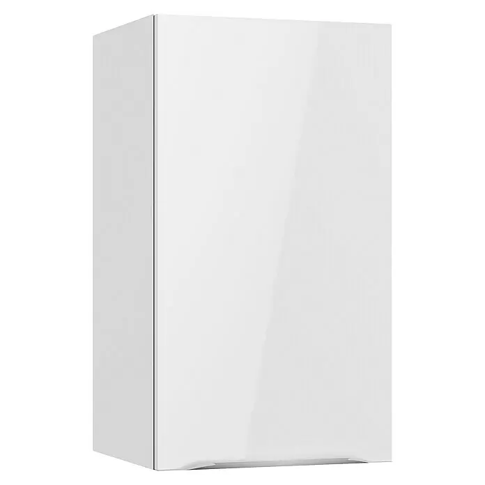 Optifit Hängeschrank Optikomfort Arvid 986 - L x B x H: 34,6 x 40 x 70,4 cm, Glanz Lack Weiß - Weißer Hochglanz-Wandschrank, rechteckig, für moderne Aufbewahrung.