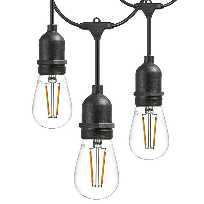 Green Tech Kabel sa grlima  (Dužina kabela: 5 m, Boja: Crna, 8 grla E27) | BAUHAUS