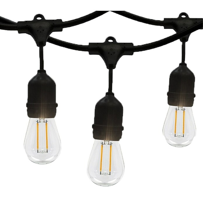 Green Tech Kabel sa grlima  (Dužina kabela: 5 m, Boja: Crna, 8 grla E27) | BAUHAUS