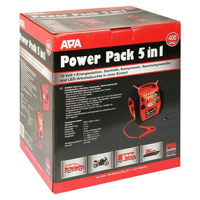 APA 16524 Power Pack 12/24V, Starthilfe 900A