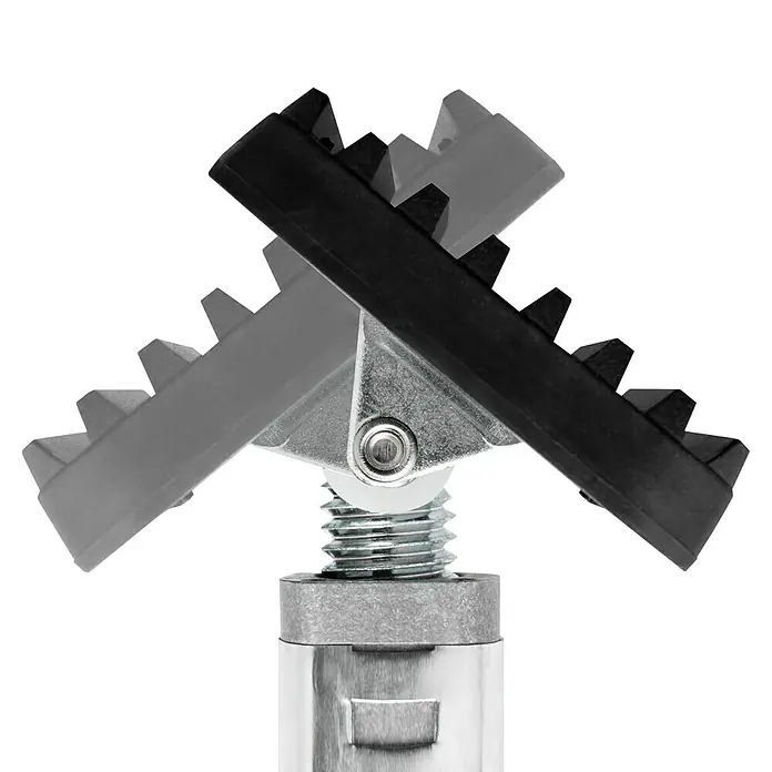 Bessey Montagestütze STE 300Verstellbar: 170 cm - 300 cm - Produktansicht eines Rohrreinigungsgeräts mit rotierenden Klingen zur Entfernung von Verstopfungen in Abwasserleitungen.