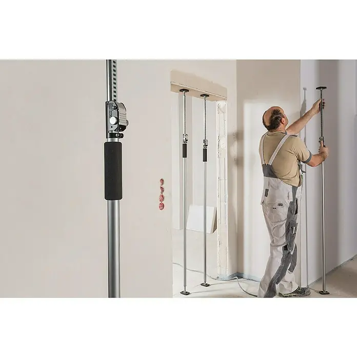Bessey Montagestütze ST 125Verstellbar: 75 cm - 125 cm - Der Helfer beim Trockenbau: Teleskopierbare Trockenbaustütze für präzise Montagearbeiten im Innenausbau.