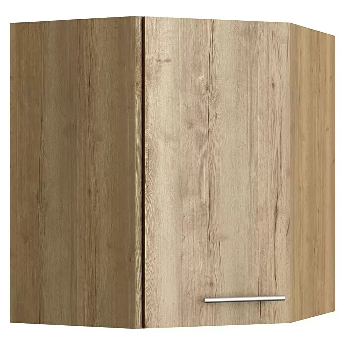 Optifit Eck-Hängeschrank Erik290L x B x H: 34,6 x 60 x 70,4 cm, Nachbildung Wildeiche