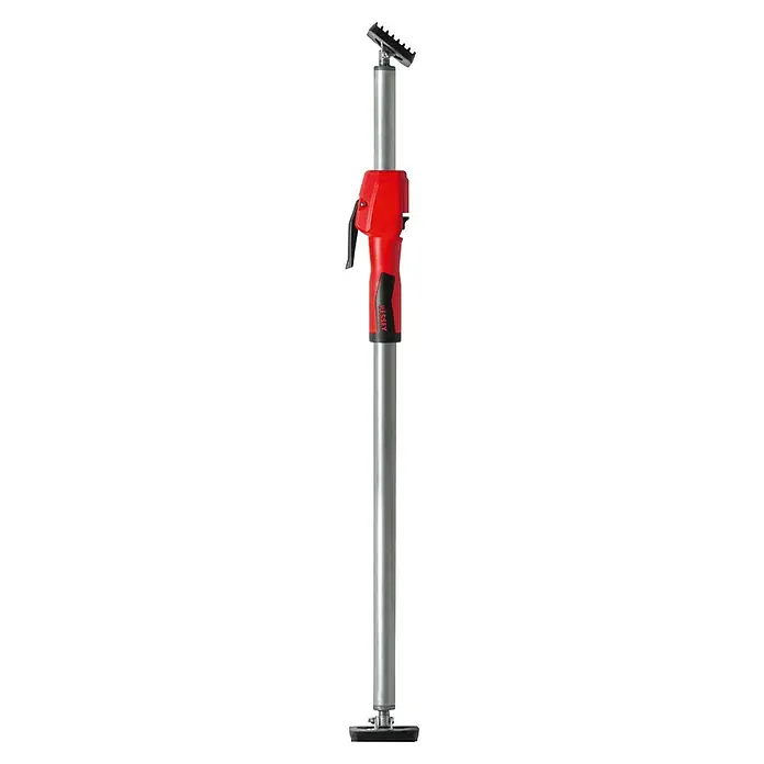 Bessey Montagestütze STE 250 - Verstellbereich: 145 cm - 250 cm - BESSEY Einstellbare Montagestütze mit einer roten Bedieneinheit und silberner Teleskopstange für diverse Montagearbeiten.