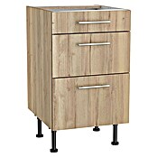 Optifit Unterschrank Erik290 (L x B x H: 58,1 x 50 x 87 cm, Nachbildung Wildeiche, Mit 3 Schubkästen) | BAUHAUS