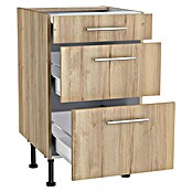 Optifit Unterschrank Erik290 (L x B x H: 58,1 x 50 x 87 cm, Nachbildung Wildeiche, Mit 3 Schubkästen) | BAUHAUS