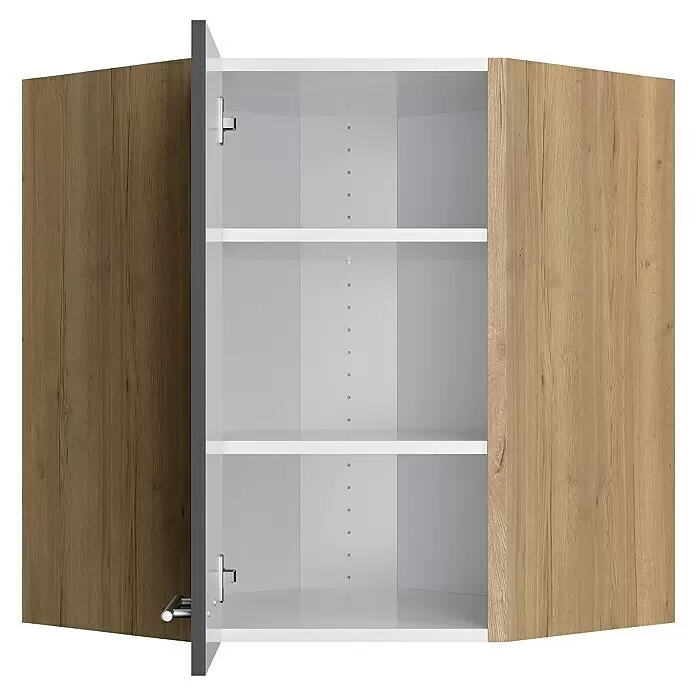 Optifit Eck-Hängeschrank Jonte984L x B x H: 34,6 x 60 x 70,4 cm, Glanz Lack Anthrazit