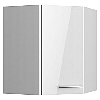 Optifit Eck-Hängeschrank Optikomfort Rurik986 (L x B x H: 34,6 x 60 x 70,4 cm, Glanz Lack Weiß)