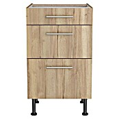 Optifit Unterschrank Erik290 (L x B x H: 58,1 x 50 x 87 cm, Nachbildung Wildeiche, Mit 3 Schubkästen) | BAUHAUS