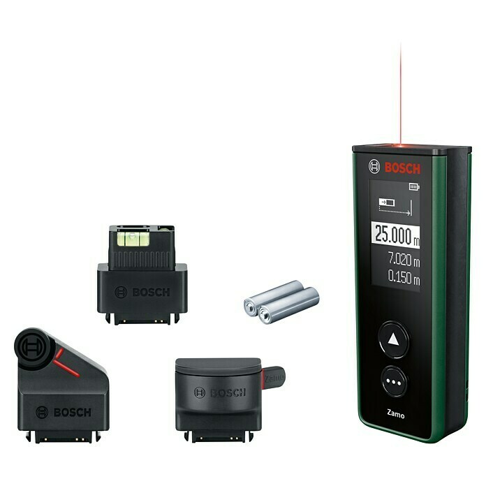Télémètre laser Bosch ZAMO IV Set (7 pièces, zone de travail max. 25 m)