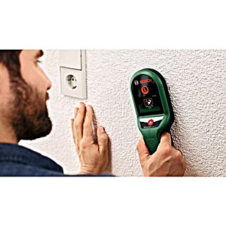 Bosch Ortungsgerät UniversalDetect (Geeignet für: Aufspüren von spannungsführenden Leitungen, Holz und Metall, Erfassungstiefe: Max. 50 mm stromführende Leitung)