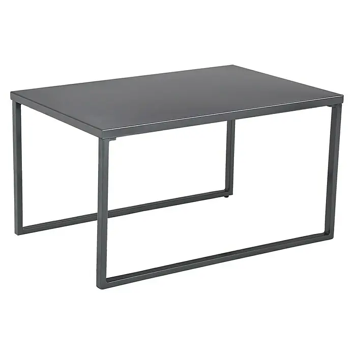 Sunfun Maja Slim Loungemöbel-Set mit Liegefunktion - 5 -tlg., Aluminium/Polyesterfaser, Anthrazit/Grau - Schwarzer Couchtisch mit minimalistischem Design. Das moderne Möbelstück besticht durch seine klaren Linien und die robuste Bauweise.