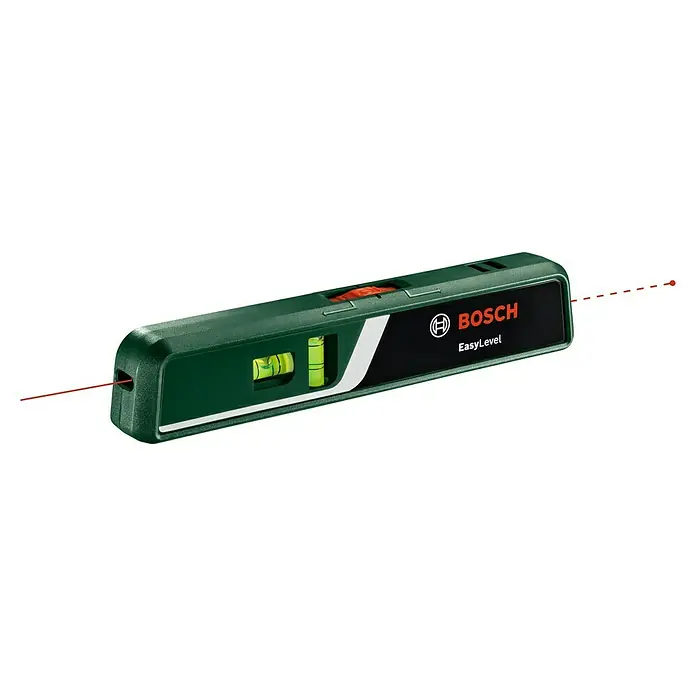 Bosch Easy Nivel láser Level - Número de niveles de burbuja: 2 ud. - El Bosch EasyLevel proyecta líneas láser precisas para una alineación exacta en proyectos de bricolaje. Diseño compacto para fácil manejo.