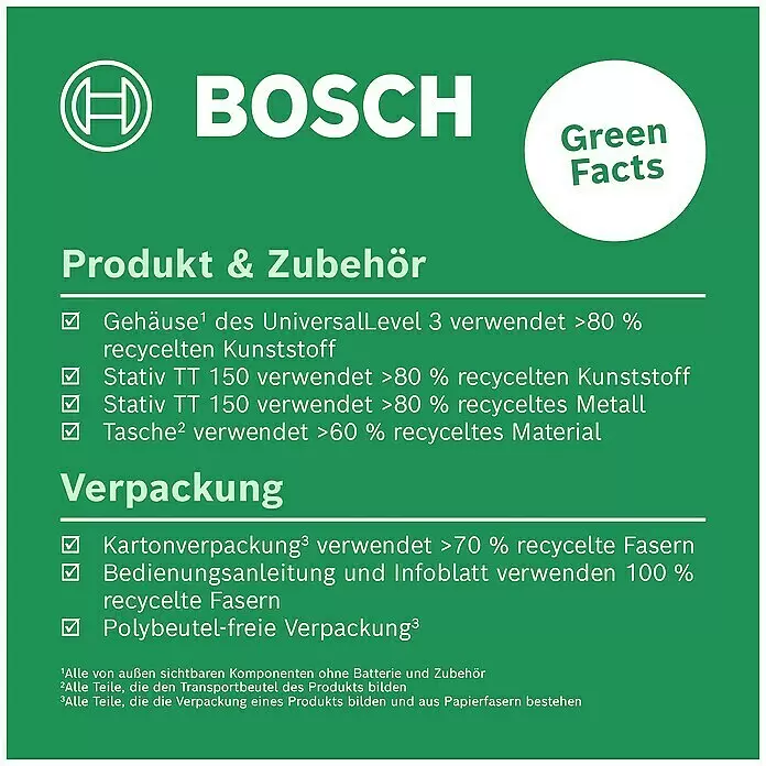 Bosch Kreuzlinienlaser UniversalLevel 3 SetMax. Arbeitsbereich: 10 m, 6 -tlg.