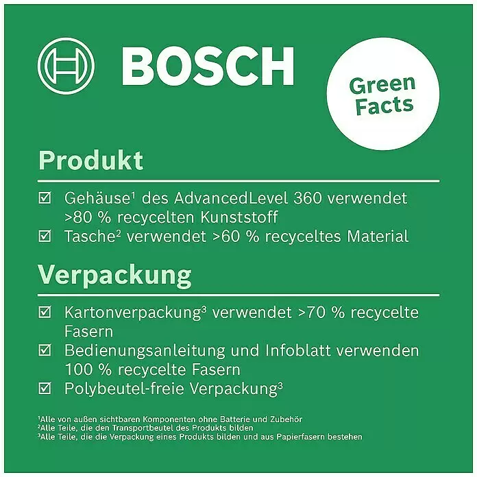 Bosch Kreuzlinienlaser AdvancedLevel 360Max. Arbeitsbereich: 12 m, 6 -tlg.