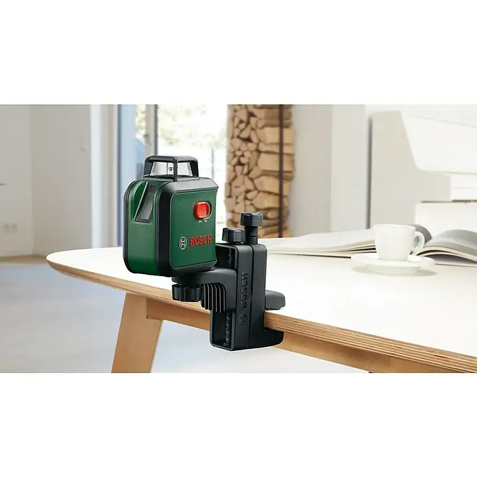 Bosch Klemmhalter MM 3Geeignet für: Messgeräte mit ¼″ Gewinde, Arbeitshöhe: 50 cm - 118 cm - Bosch Professional GCL 2-15 G Linienlaser mit RM 1 Rotationshalterung, ideal für präzise Nivellierarbeiten.