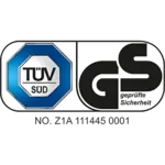 TÜV SÜD geprüfte Sicherheit Z1A 111445 0001