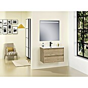 Conjunto de mueble de baño Sagano (Ancho total del mueble de baño: 80 cm, Nogal) | BAUHAUS