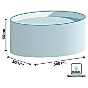myPool Pool-Set Feeling (500 x 300 x 132 cm, 17.000 l, Grau)