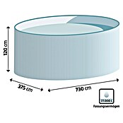 myPool Pool-Set Feeling (730 x 375 x 120 cm, 27.000 l, Weiß)