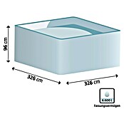 Gre Pool-Komplettset Square (L x B x H: 326 x 326 x 96 cm, Fassungsvermögen: 6.600 l)
