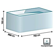 Intex Frame-Pool Ultra Quadra XTR (L x B x H: 732 x 366 x 132 cm, Dunkelgrau, 31.800 l, Krystal Clear Sandfilteranlage SX2100) | BAUHAUS