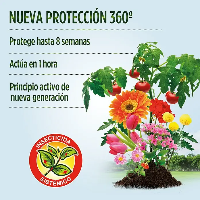 Antiorugas biológico universal Sanium - 800 ml - Nueva fórmula de protección 360° para plantas. Ofrece hasta 8 semanas de protección y actúa en 1 hora.