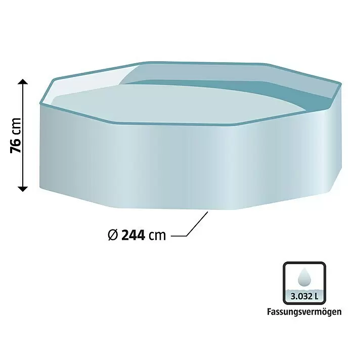 Funsicle Frame-Pool ActivityØ x H: 244 x 76 cm, Blau, 3.032 l