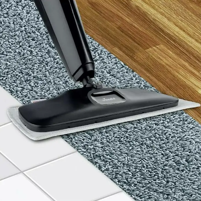Vileda Steam Dampfreiniger Plus XXL - 40 cm, Bodenreinigung - Der Vileda Dampfreiniger gleitet mühelos über Teppich-, Fliesen- und Holzböden und sorgt für eine gründliche und hygienische Reinigung.