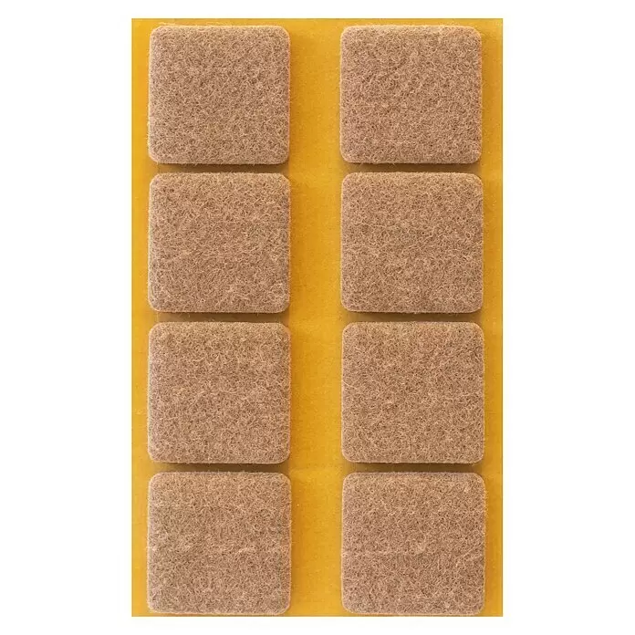 Stabilit Filzgleiter - B x L: 34 x 34 mm, Braun, 8 Stk., Kleben - Draufsicht