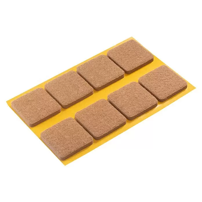 Stabilit Filzgleiter - B x L: 34 x 34 mm, Braun, 8 Stk., Kleben - Diagonale Ansicht