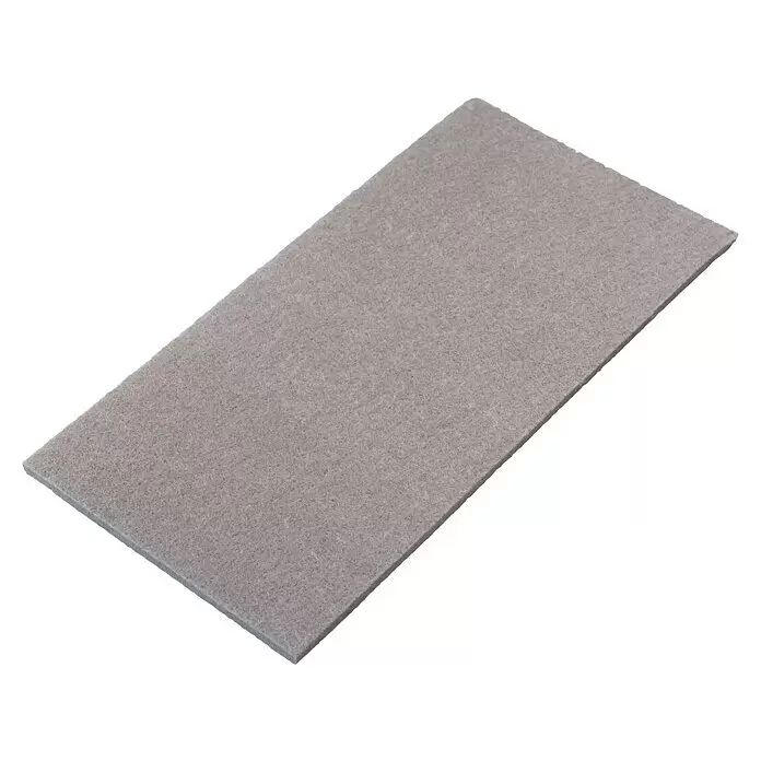Stabilit Filzgleiter - B x L: 90 x 150 mm, Grau, Kleben, 1 Stk. - Graue rechteckige Filz-Akustikplatte.