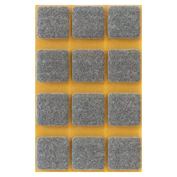 Stabilit Filzgleiter - B x L: 28 x 28 mm, Grau, Kleben, 12 Stk. - Draufsicht
