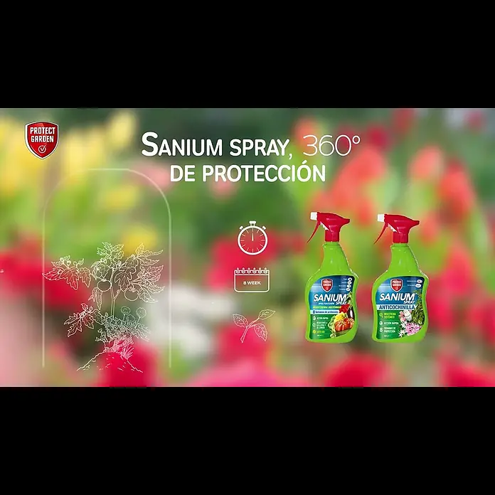 Antiorugas biológico universal Sanium - 800 ml - Gama Sanium - Sanium spray, insecticida listo uso y Sanium Pin, insecticida y Fertilizante