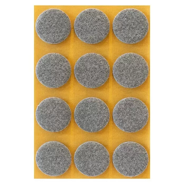 Stabilit Filzgleiter - Durchmesser: 28 mm, Grau, Kleben, 12 Stk. - Ansicht von oben