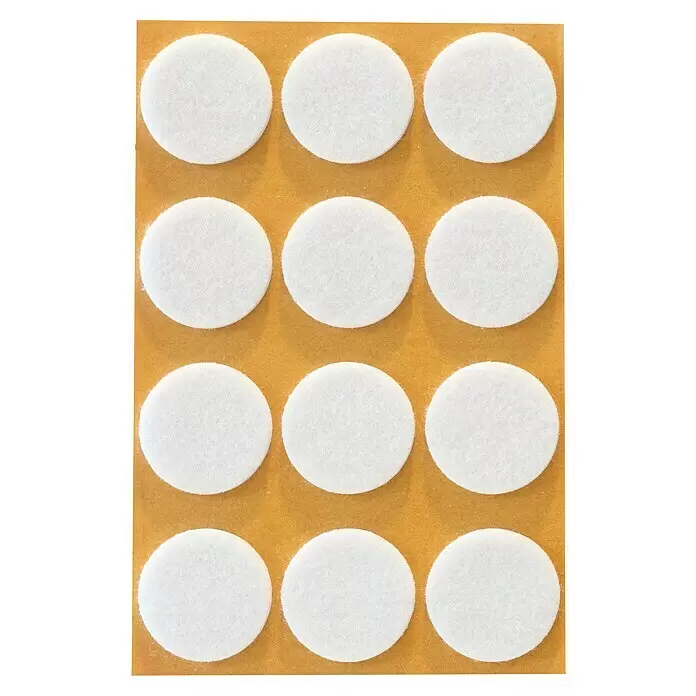 Stabilit Filzgleiter - Durchmesser: 28 mm, Weiß, Kleben, 12 Stk. - Ansicht von oben