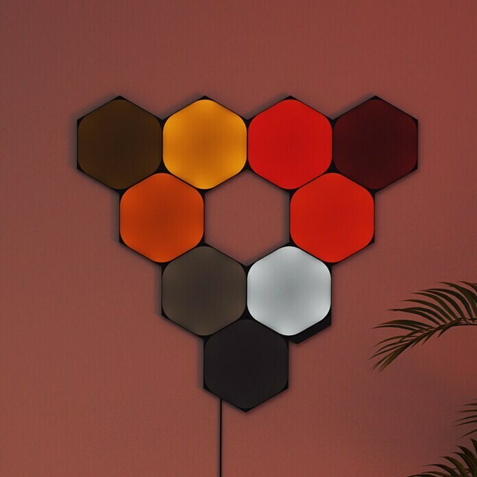 Nanoleaf Starterkit Shapes Hexagons Ultra black 9 Panels (9 Stk., 42 W, Schwarz, RGBW, Hexagons) | BAUHAUS