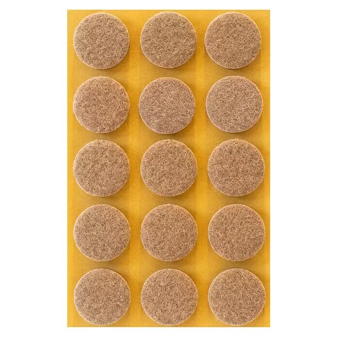 Stabilit Filzgleiter - Durchmesser: 25 mm, Braun, 15 Stk., Kleben - Ansicht von oben