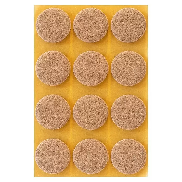 Stabilit Filzgleiter - Durchmesser: 28 mm, Braun, 12 Stk., Kleben - Ansicht von oben