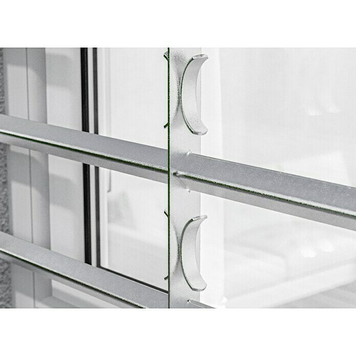Stabilit Reja extensible para ventanas (Longitud regulable: 100 - 150 cm, Altura: 450 mm, Perfil angular)