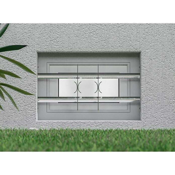 Stabilit Ausziehfenstergitter (Auszugslänge: 50 - 60 cm, Höhe: 300 mm, Winkeleisen)