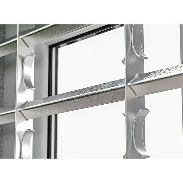 Stabilit Ausziehfenstergitter (Auszugslänge: 50 - 60 cm, Höhe: 450 mm, Winkeleisen)