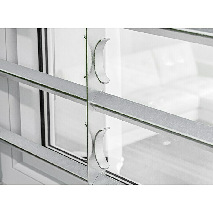 Stabilit Reja extensible para ventanas (Longitud regulable: 100 - 150 cm, Altura: 600 mm, Perfil angular)
