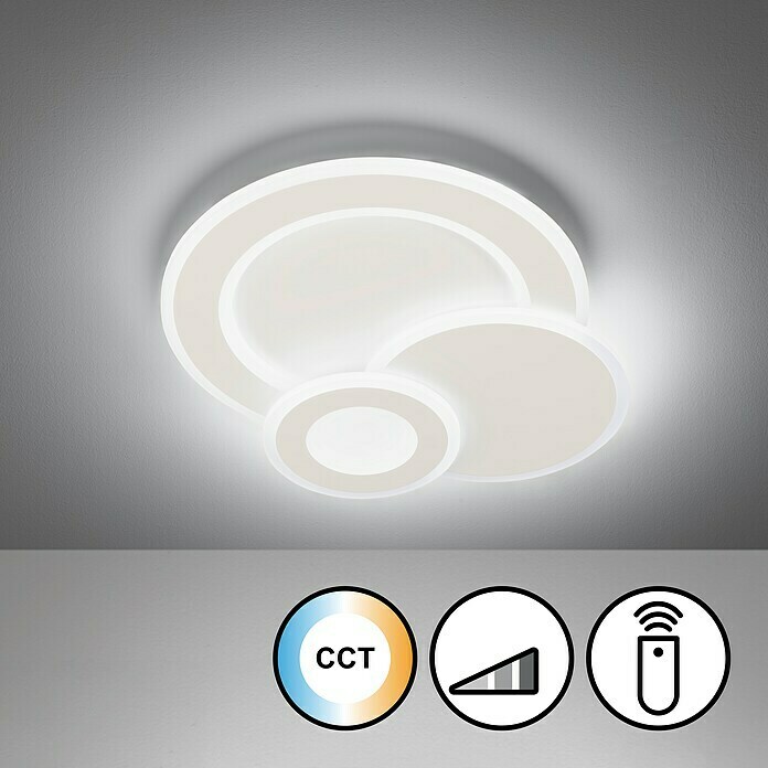 Brilliant LED-Deckenleuchte Karney (48 W, L x B x H: 57 x 39,4 x 8 cm,  Braun, Warmweiß) | BAUHAUS