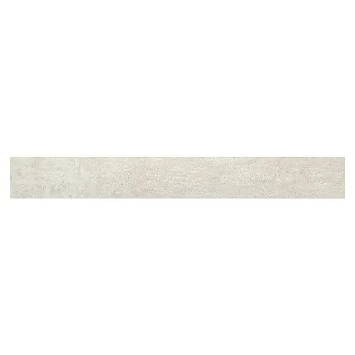 Zócalo cerámico Rodano - 7,5 x 60 cm, Tiza, Mate - Baldosa cerámica alargada y clara con textura sutil. Ideal para interiores modernos y aplicaciones de diseño versátiles.