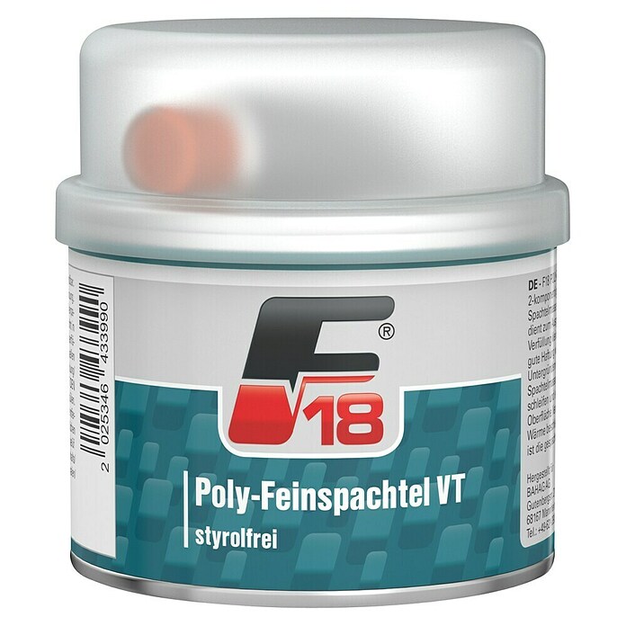 F18 Poly-Feinspachtel (250 g, Weiß)